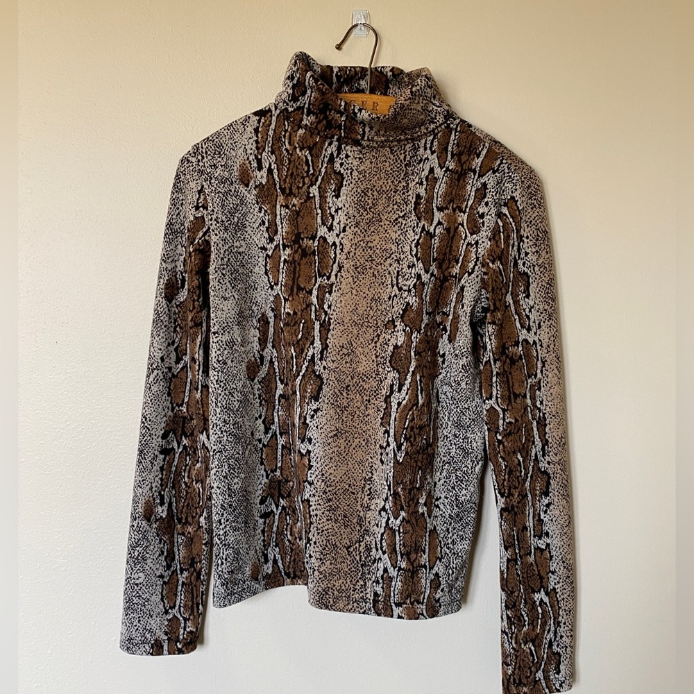 Zara Snake Turtleneck Sweater